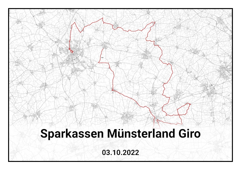 Karte des Sparkassen Münsterland Giro 2022